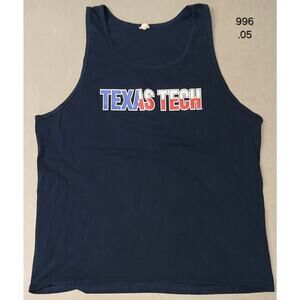 Hanes (XL) Men's Blue Texas Tech Cotton Summer Tank Top
